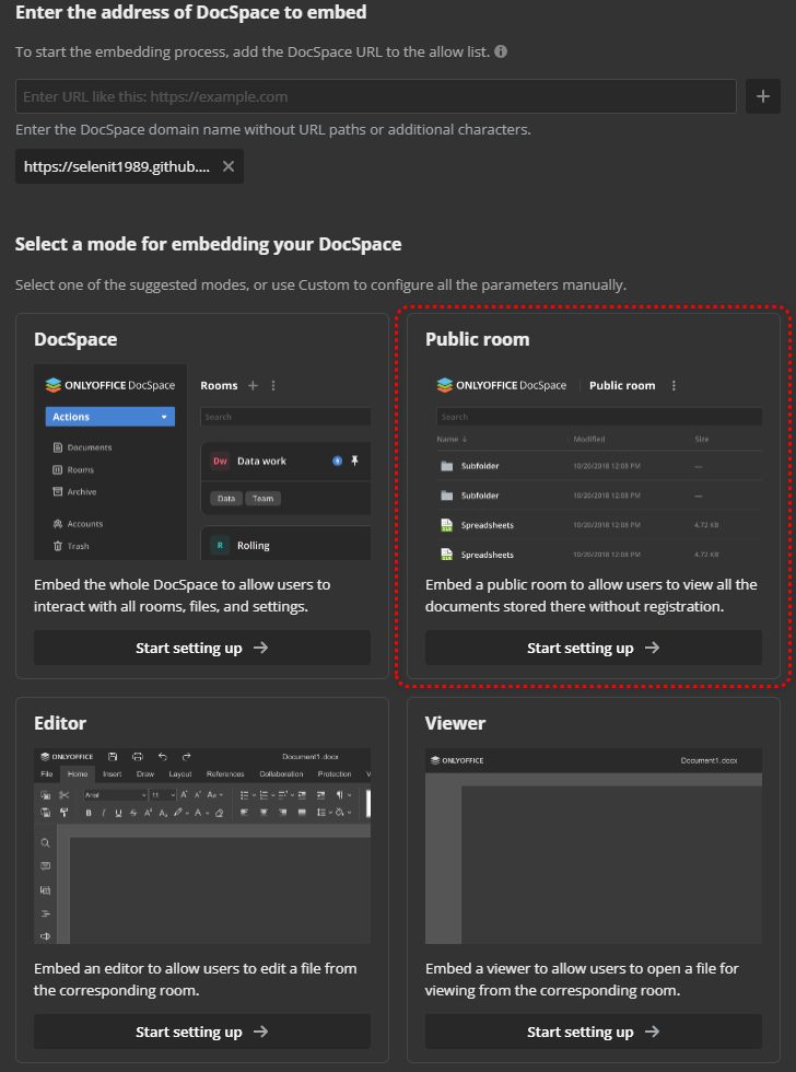 Integrating ONLYOFFICE DocSpace into a Single Page Application